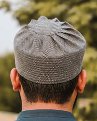 R028 - Pure Grey Black Checked Rounded