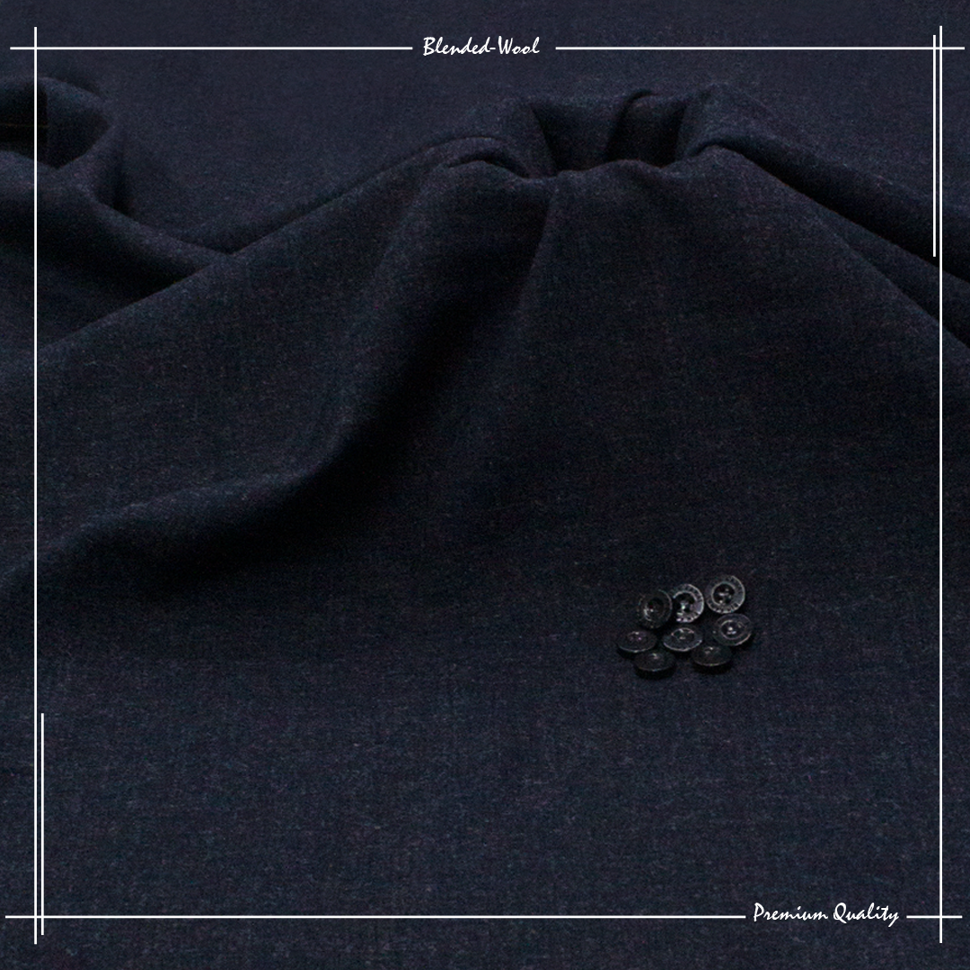 BLENDED WOOL-NAVY BLUE