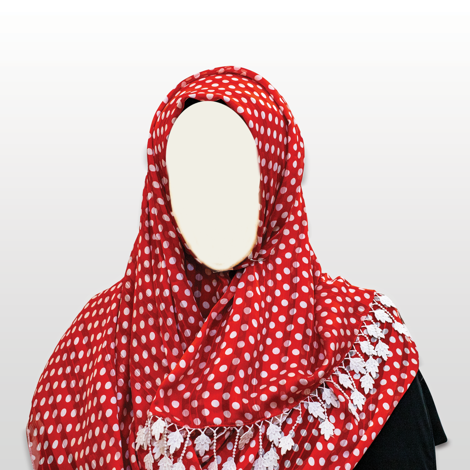 BKH-015 - Red With White Polka Dots